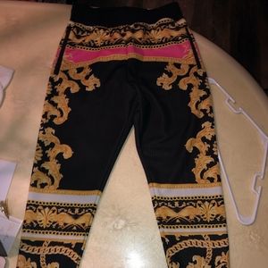 Zara Gold Baroque style pants